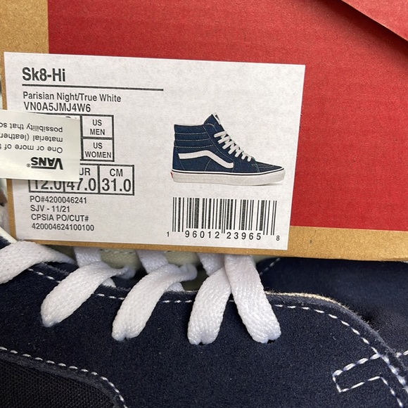 Vans Sk8-Hi Parisian Night/True White Men’s sneakers - Picture 16 of 16